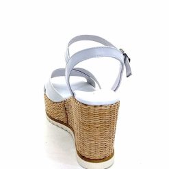 Nero Giardini Nerogiardini 410630 D7078 Cuir Raffia Blanc Plateformes