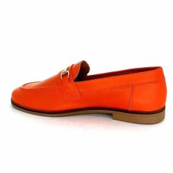 Ivoire0209b Ivoire 12646 Cuir Orange Mocassins