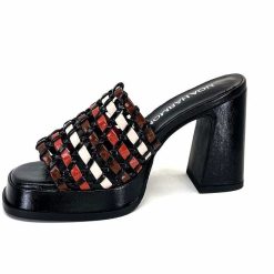 noa harmon Noa Harmon 9711 M06 Cuir Noir Multicolore Mules