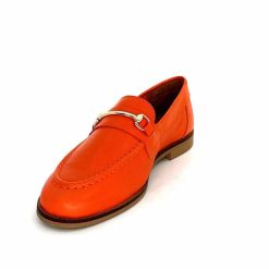 Ivoire0209b Ivoire 12646 Cuir Orange Mocassins