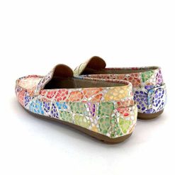 Ivoire0209b Ivoire 10322 Anilina Cuir Beige Multicolore Mocassins