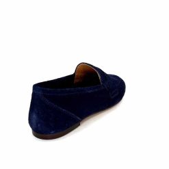 Ivoire0209b Ivoire 10648 Daim Bleu Marine Mocassins