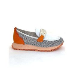 Hispanitas Hispanitas Hv 243461 Cuir Blanc Orange Mocassins