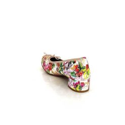 Ivoire0036a Ivoire Kat Azucena Cuir Imprime Multicolore Ballerines