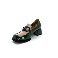 noa harmon Noa Harmon 9581-M01 Ben Cuir Vernis Vert Mocassins