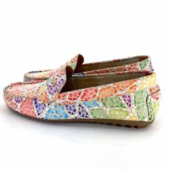 Ivoire0209b Ivoire 10322 Anilina Cuir Beige Multicolore Mocassins