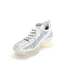 Steve Madden Steve Madden Maxima R Textile Blanc Strass Baskets