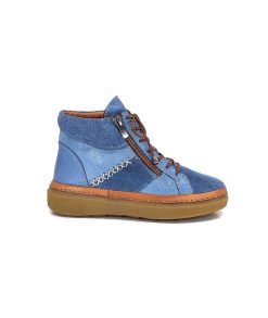 355-ivoire Ivoire 24721 Daim Bleu Bottines