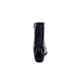 Ivoire0341a Ivoire Ar232 Cuir Noir Bottines