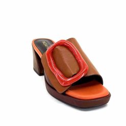 noa harmon Noa Harmon 9678M07 Cuir Multi Marron Orange Mules