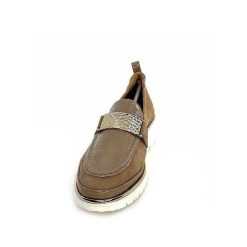 XSA Xsa 9977 Cuir Vernis Daim Beige Mocassins