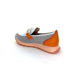 Hispanitas Hispanitas Hv 243461 Cuir Blanc Orange Mocassins