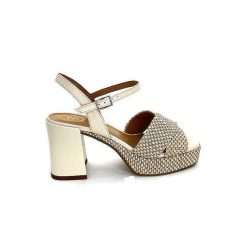 Ivoire0551 Ivoire 2150 Cuir Raffia Beige Plateformes