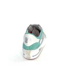 Semerdjian Semerdjian Smr Noubar 11490 Cuir Blanc Daim Turquoise Baskets