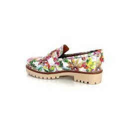 Ivoire0036a Ivoire Cv5608 Cuir Imprime Multicolore Mocassins