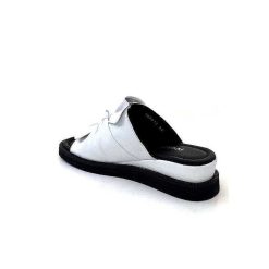 Ivoire-354 Ivoire 107911 Cuir Blanc Mules