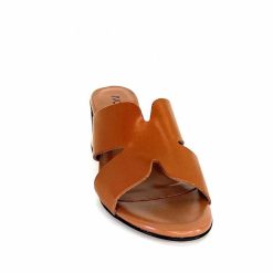 Ivoire0352 Ivoire F1555 Dario 3 Cuir Marron Cognac Mules