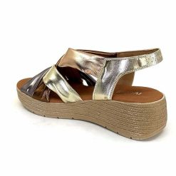 Ivoire0375a Ivoire Aires Cuir Multi Metal Plateformes