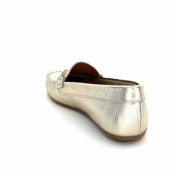 Ivoire0209b Ivoire 12052 Cuir Platine Dore Mocassins