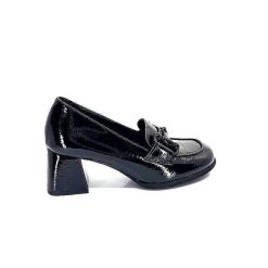 Ivoire0130a Ivoire 204823 Cuir Vernis Noir Mocassins