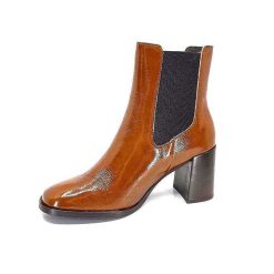 We Do Ivoire 99647A Cuir Vernis Ocra Bottines