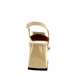 Evaluna Ivoire 6551 Cuir Vernis Beige Mesisa Escarpins