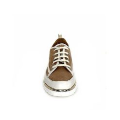 XSA Xsa 9951 Cuir Daim Beige Marron Baskets