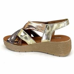 Ivoire0375a Ivoire Aires Cuir Multi Metal Plateformes