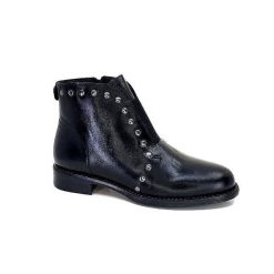 Ivoire0381b Ivoire 7553 Cuir Noir Bottines