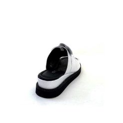 Ivoire-354 Ivoire 107911 Cuir Blanc Mules