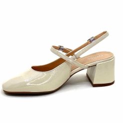 Ivoire0104a Ivoire A53097 Cuir Creme Escarpins