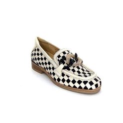 Softwaves Softwaves 8.3532-013 Cuir Noir Creme Mocassins