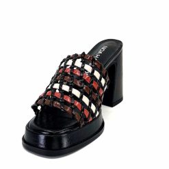 noa harmon Noa Harmon 9711 M06 Cuir Noir Multicolore Mules