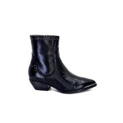 Ivoire0341a Ivoire Ar232 Cuir Noir Bottines