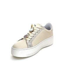 Méliné Meline Pf 7 Acc Var 9102 Cuir Beige Bijoux Baskets