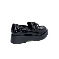 Ivoire0130a Ivoire 1M4158 Cuir Vernis Noir Mocassins