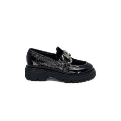 Ivoire0104a Ivoire 52195 Cuir Noir Daim Noir Mocassins