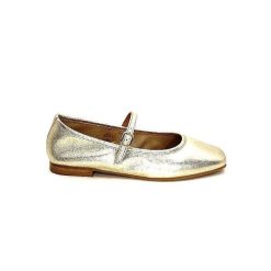 We Do Ivoire 55362 Cuir Metal Dore Ballerines