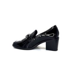 Ivoire0236a Ivoire 78006 Fortunato Cuir Vernis Noir Mocassins