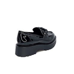 Ivoire0130a Ivoire 1M4158 Cuir Vernis Noir Mocassins