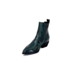 Ivoire0341a Ivoire Ar230 Cuir Metal Vert Bosco Bottines