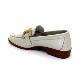 382-ivoire Ivoire 30303 Cuir Vernis Creme Mocassins