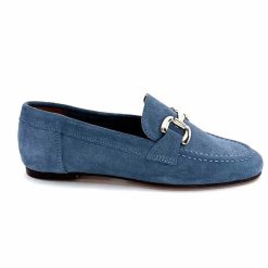 Ivoire0209b Ivoire 12807 Daim Bleu Jeans Mocassins