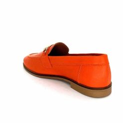 Ivoire0209b Ivoire 12646 Cuir Orange Mocassins