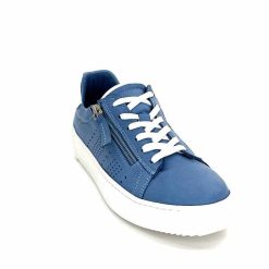 ivoire422 Ivoire 278 Cuir Bleu Baskets