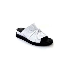 Ivoire-354 Ivoire 107911 Cuir Blanc Mules