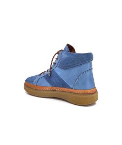 355-ivoire Ivoire 24721 Daim Bleu Bottines