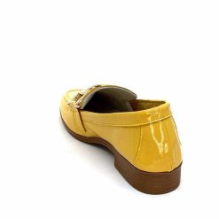 382-ivoire Ivoire 30303 Cuir Vernis Jaune Mocassins