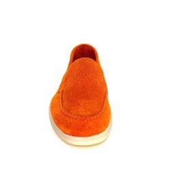 Ivoire0209b Ivoire 12851 Daim Orange Mocassins