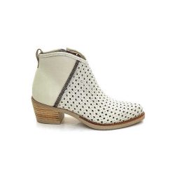 MKD Mkd Ferial Cuir Creme Blanc Bottines Ete